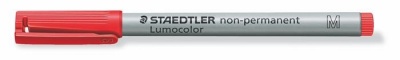 Alkoholmentes marker, OHP, 1 mm, STAEDTLER "Lumocolor® 315 M", piros